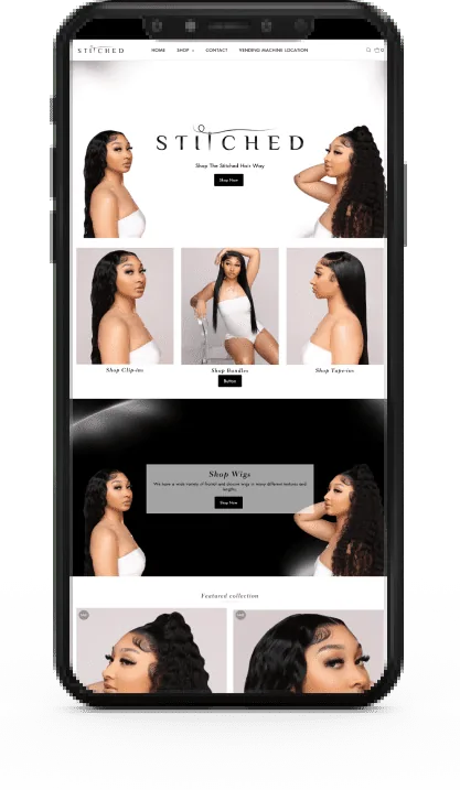 Client website on a phone